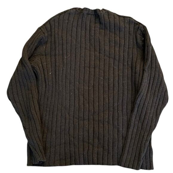 Vintage Old Navy Crew Sweater Mens Size XL Brown Heavy Cotton Ribbed Knit Y2K - Picture 4 of 4